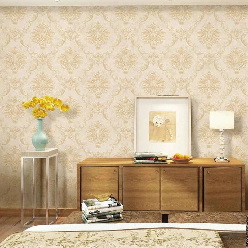 European 3d Relief Damascus Wallpaper Rolls SKU# WAL0407