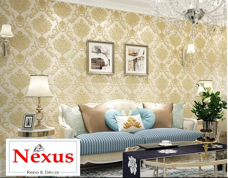 European Large Flower Wallpaper SKU# WAL0408