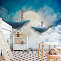3D Wallpaper Sky Blue Skies with Whale