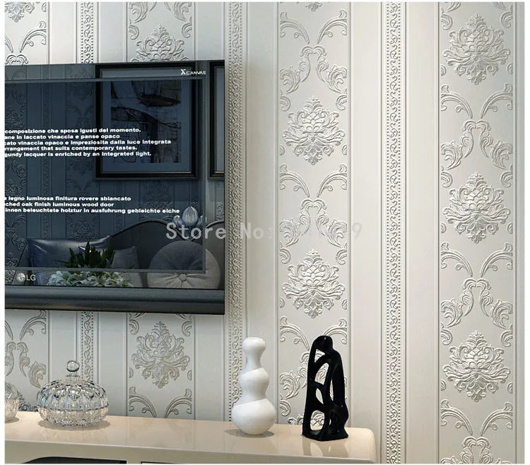 Damask Vertical Striped Wallpaper SKU# WAL0411