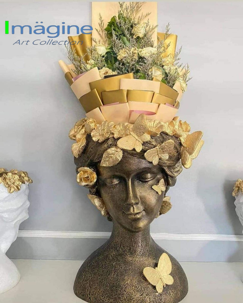 Stonecast Flower Crown Pots for Plants SKU# IAC0012