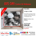 In-Stock Custom 3D Wallpaper Hexagon Design SKU# WAL0611