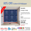 In-Stock Custom 3D Wallpaper Wainscoting SKU# WAL0388