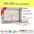 In-Stock Custom 3D Wallpaper Flower Tree SKU# WAL0389