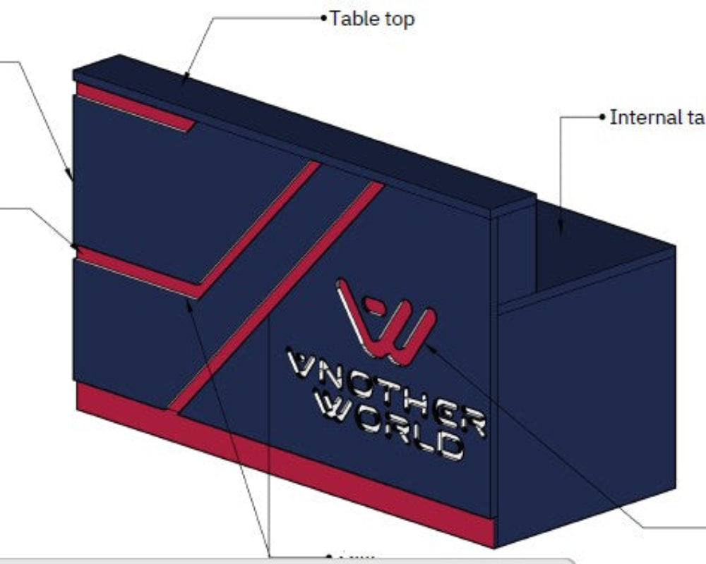 Another World Reception Desk - Custom Made