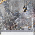 3D Wallpaper Gold Mystic Blues Marble