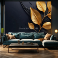 3D Wallpaper Golden Floral Mystery SKU# WAL0453
