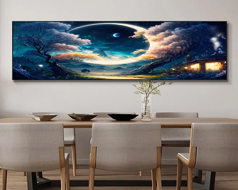 3D Wallpaper Indigo Starry Night SKU# WAL0457