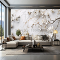 3D Wallpaper Flowing Floral Figaro