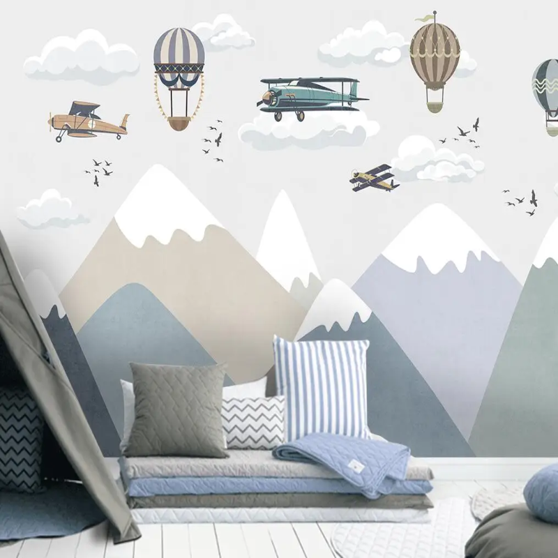 3D Wallpaper Mountain Range Daycare