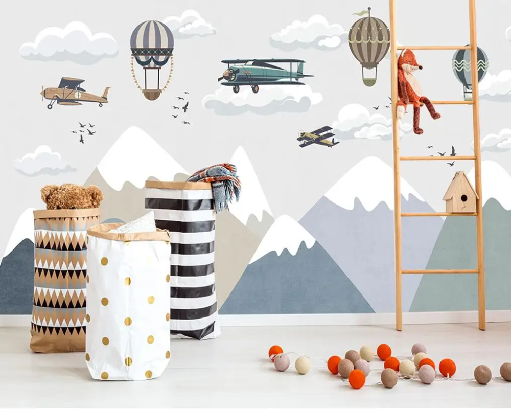 3D Wallpaper Mountain Range Daycare