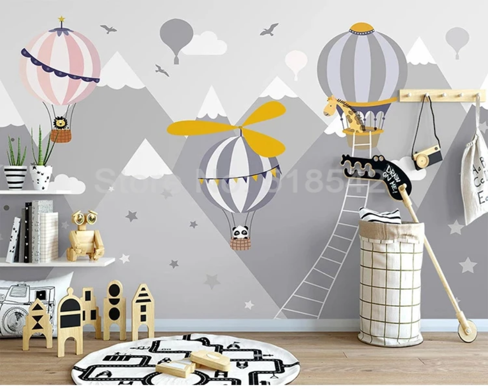 3D Wallpaper Happy Ballooms Daycare 