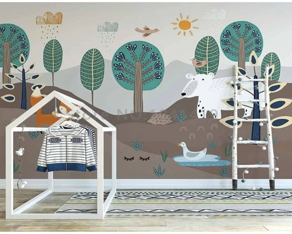 3D Wallpaper Happy Forest Daycare