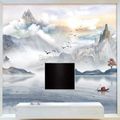 3D Wallpaper Mountain Souring Birds SKU# WAL0531