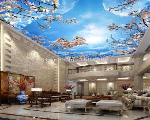 3D Ceiling Sky White Clouds SKU# WAL0172