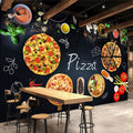3D Wallpaper Pizza Shop Restaurant SKU#WAL0154