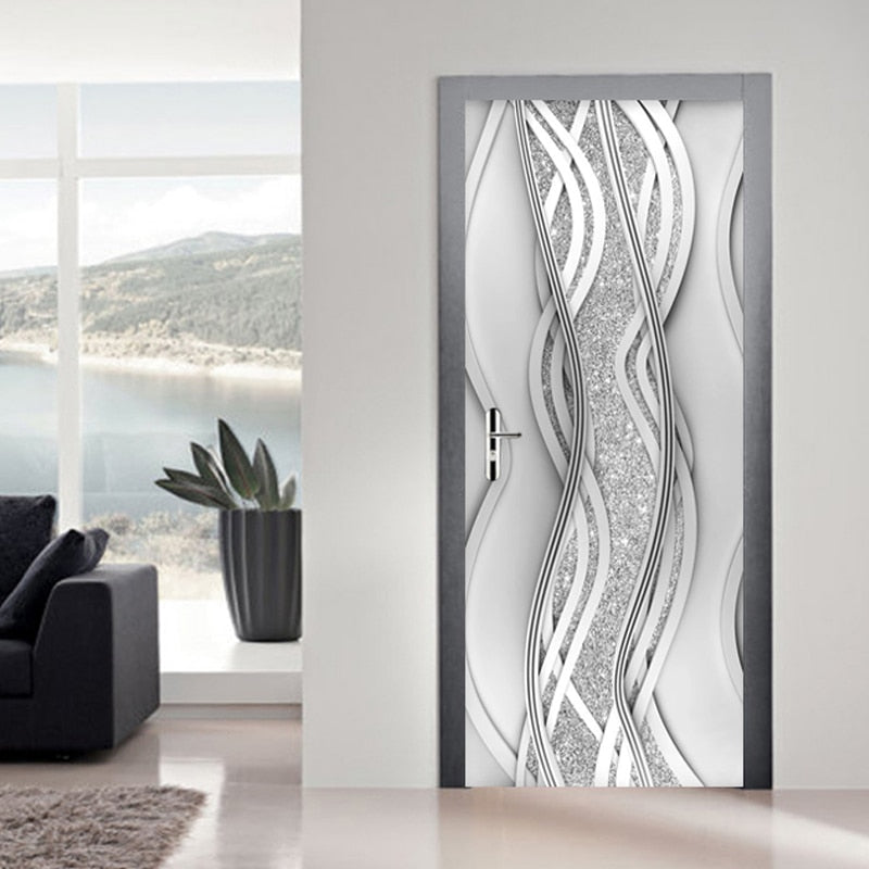 3D Door Paper PVC Self-Adhesive Designers SKU# MOS0016