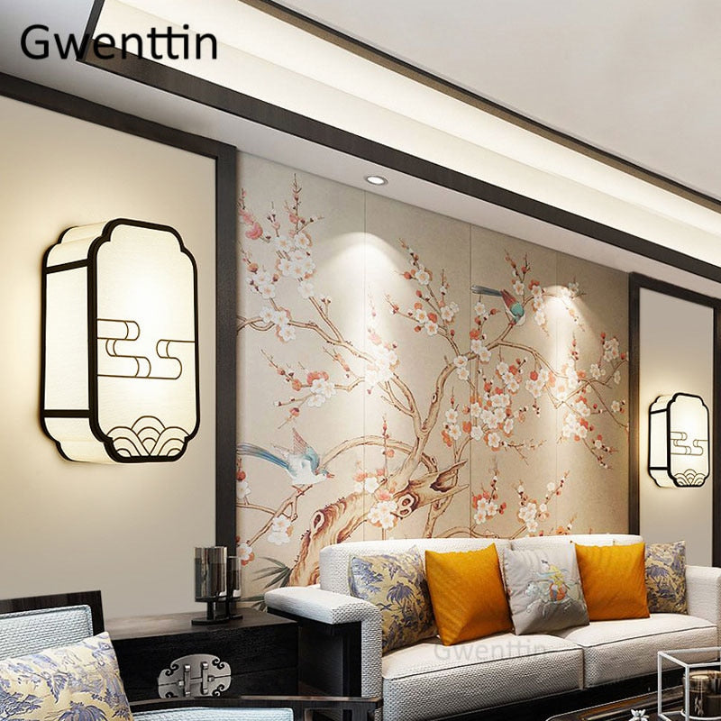 LED Chinese De Luminarie Glass Wall Lamp 90-260V SKU#LIG0112