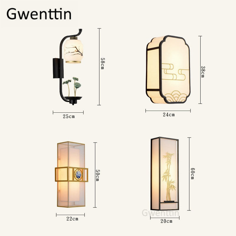 LED Chinese De Luminarie Glass Wall Lamp 90-260V SKU#LIG0112