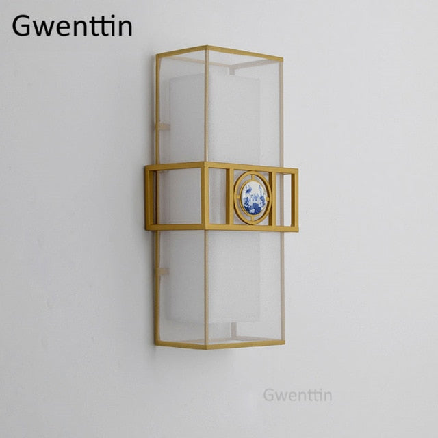 LED Chinese De Luminarie Glass Wall Lamp 90-260V SKU#LIG0112
