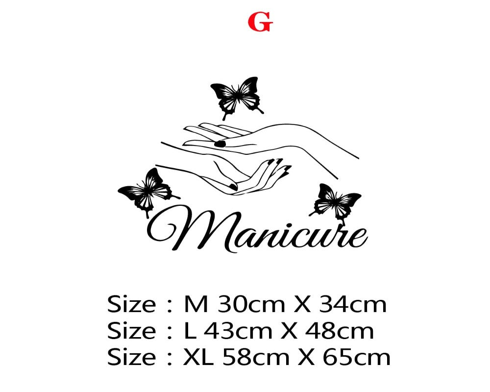 Wall Stickers Manicure Hands (multiple colours) SKU# WAL0014