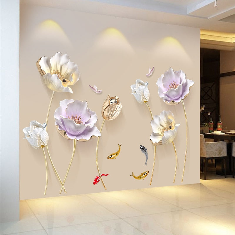 DIY Large Tulip Flower Butterfly Wall Art MOS0042