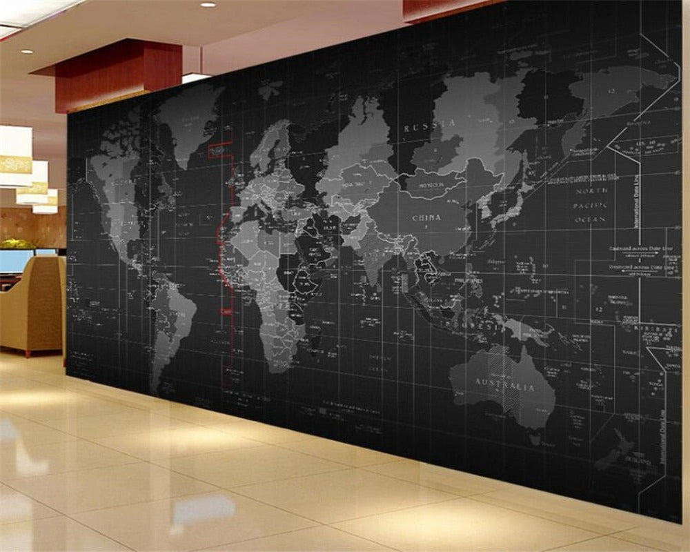 Custom Wallpaper World Map SKU# WAL0292