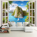 3D Wallpaper Waterfall Sea Fresco SKU# WAL0117