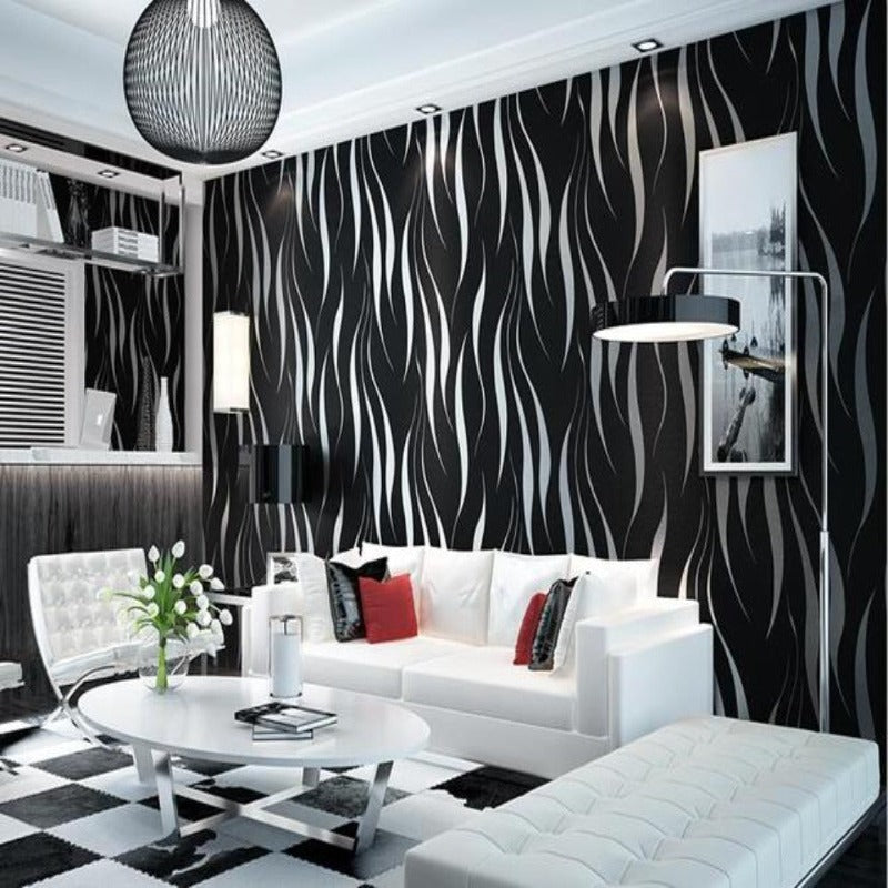 Wallpaper (Roll) Flocking Wave WAL0140