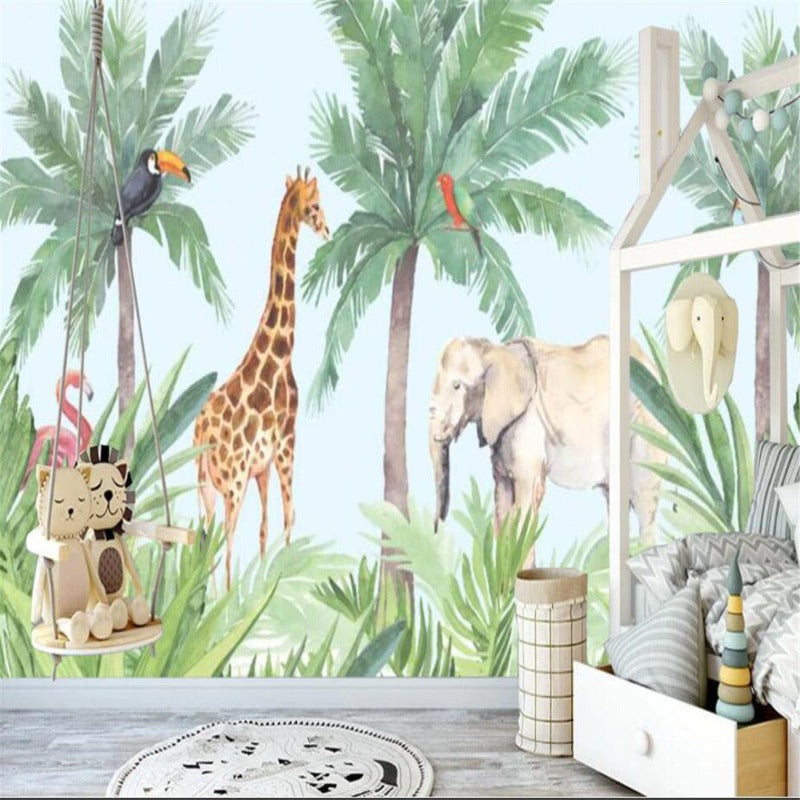3D Wallpaper Rainforest Giraffe