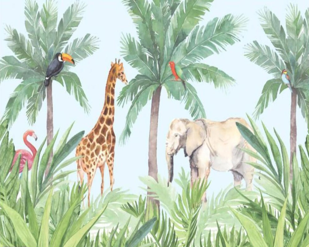 3D Wallpaper Rainforest Giraffe