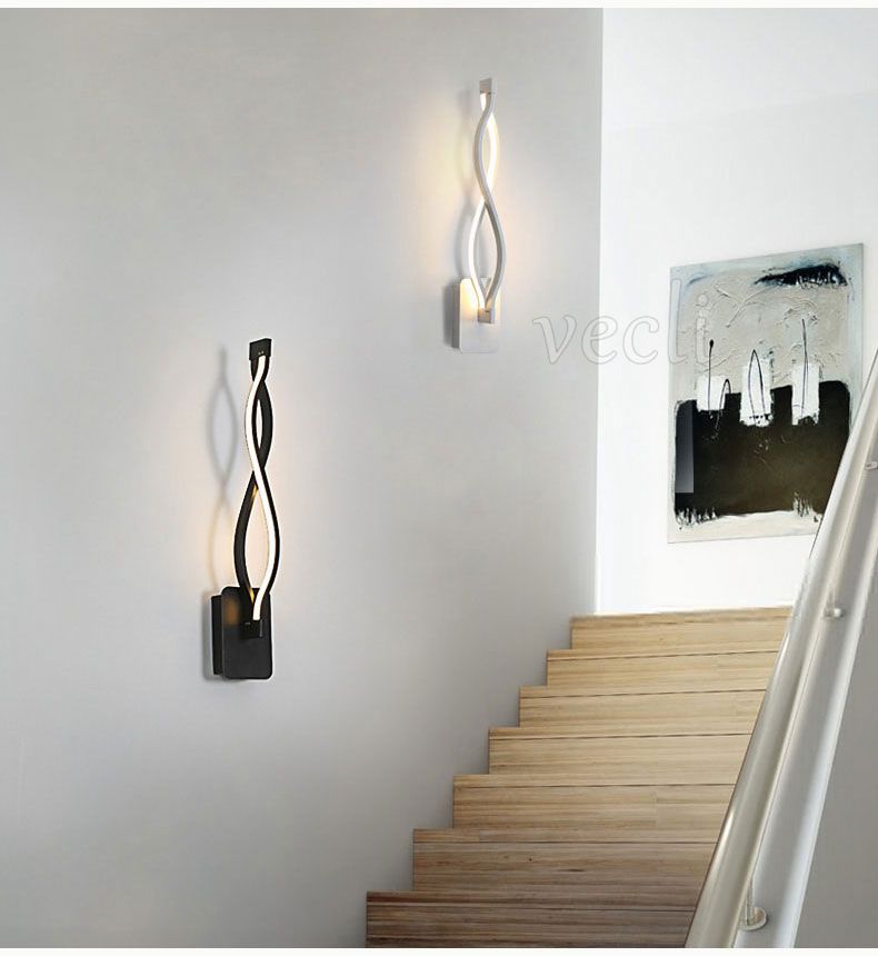 LED Spiral Wall Sconce Indoor Living Room, Corridor SKU# LIG0043