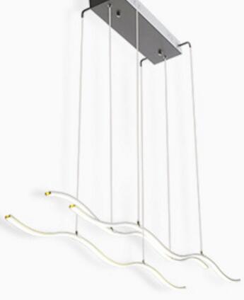 LED Water Waves Aluminum Pendant Island SKU# LIG0049