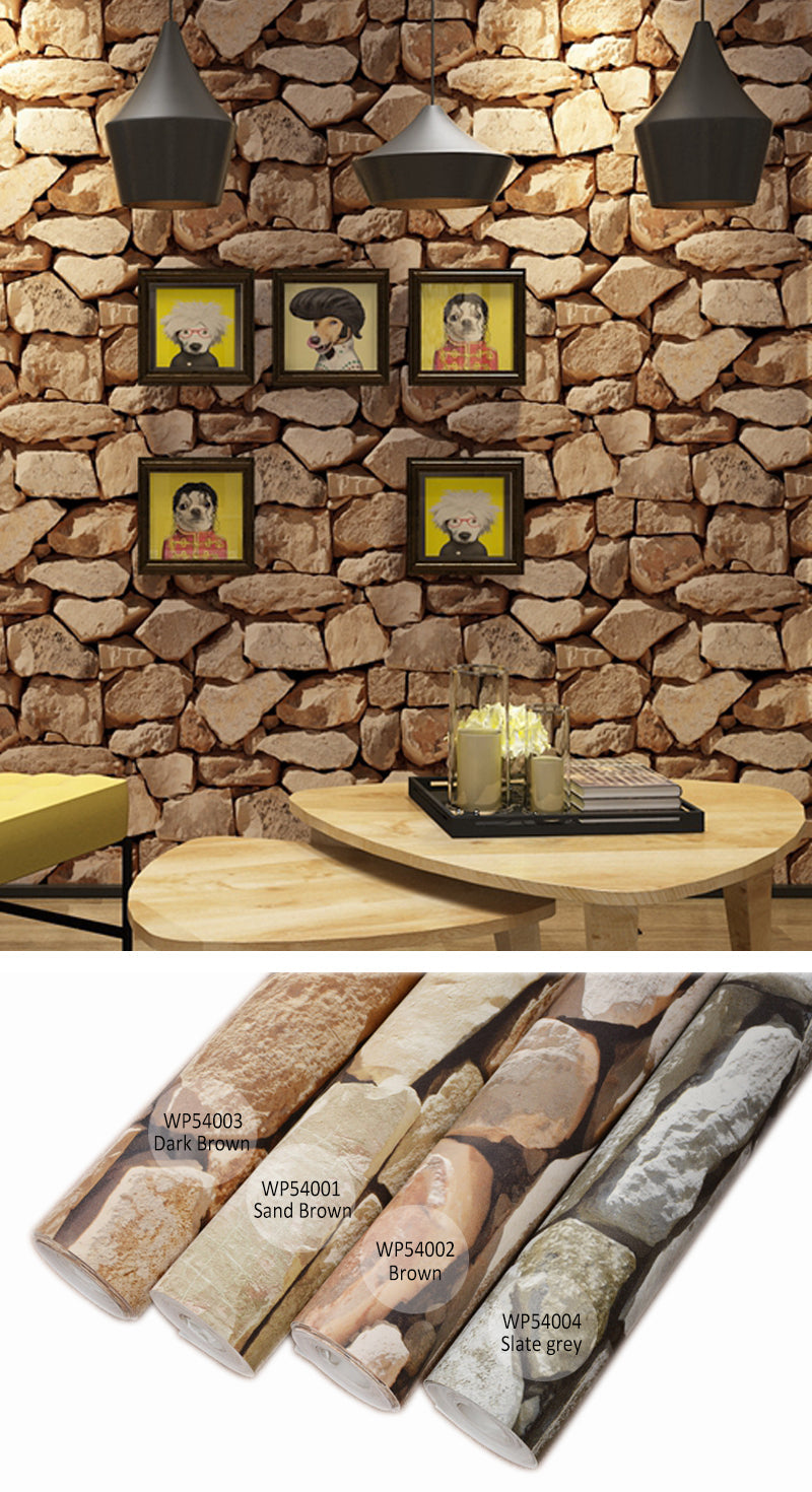 3D-HD Wallpaper Rolls Rustic Stone SKU# WAL0126