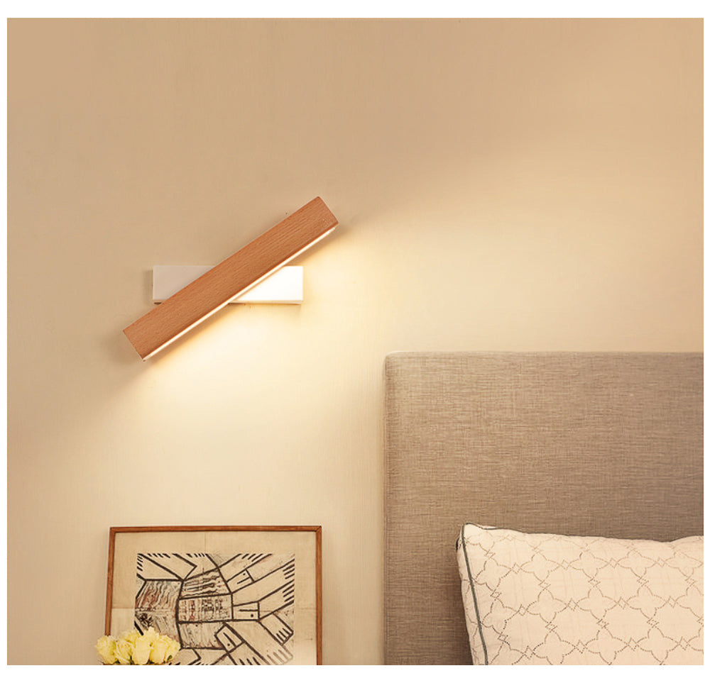 LED Swivel Maple Wood Case Wall Sconce 90V-260V SKU# LIG0076